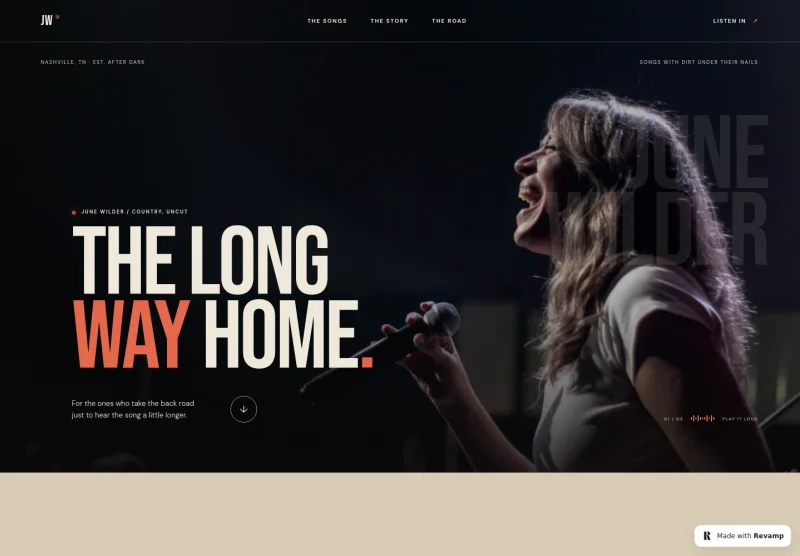 Country Music Artist Website Template