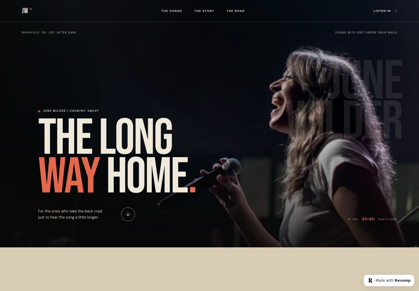 Country Music Artist Website Template