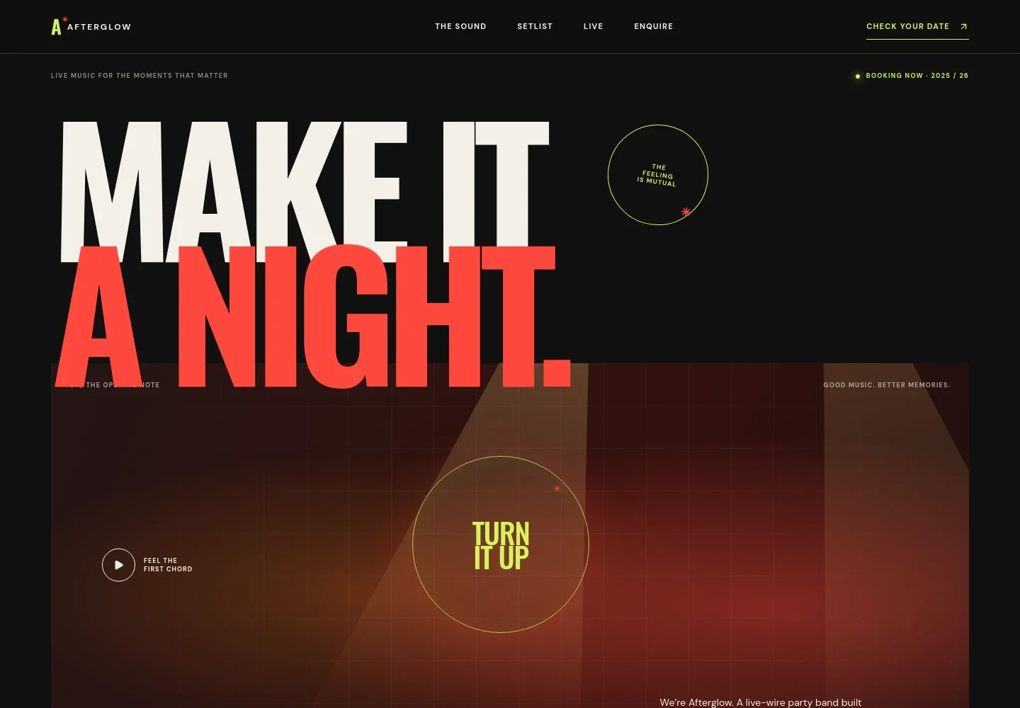 Cover Band Website Template