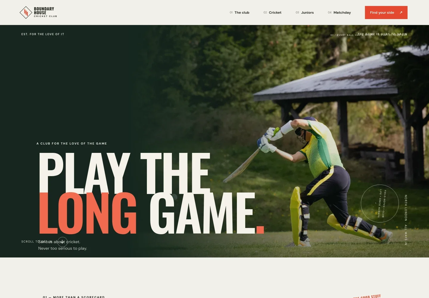 Cricket Club Website Template