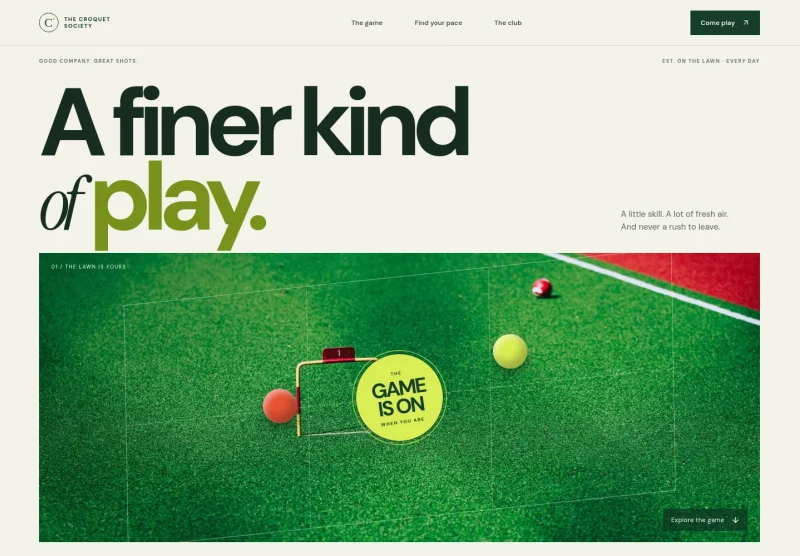 Croquet Club Website Template
