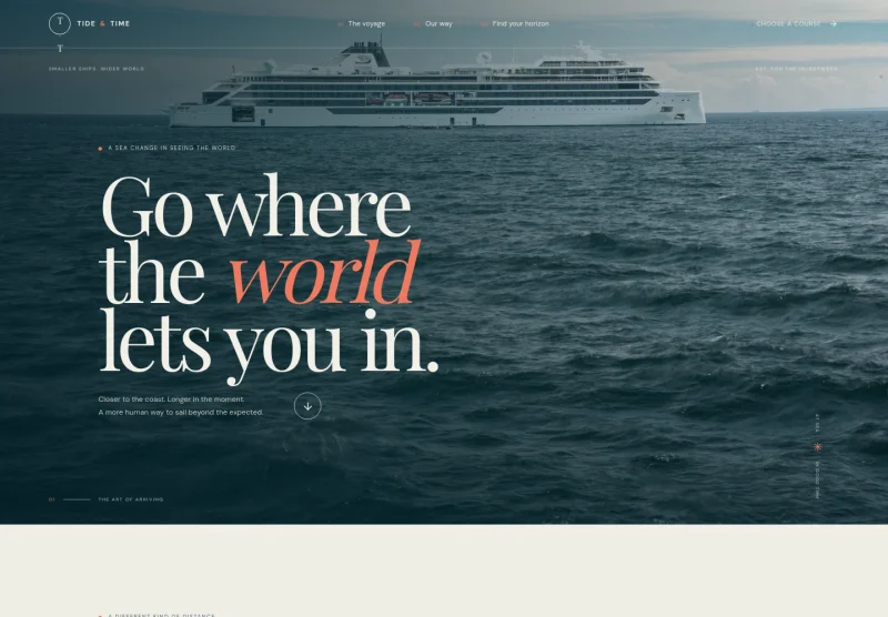 Cruise Line Company Website Template