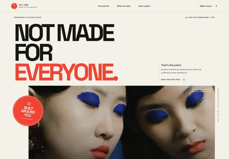 Custom Clothing Website Template