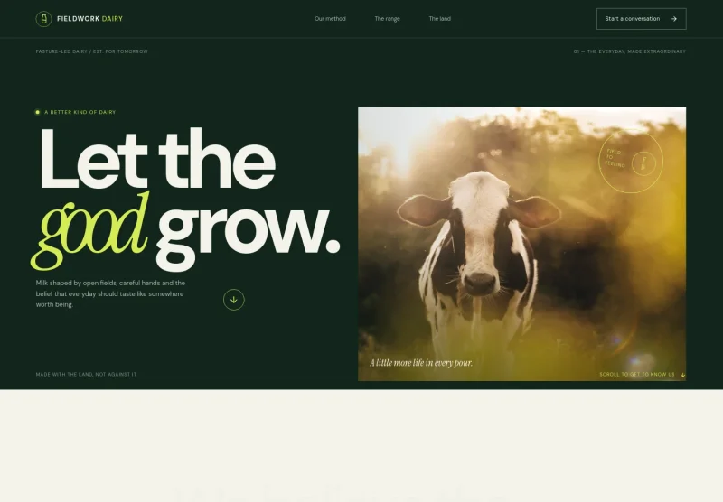 Dairy Website Template