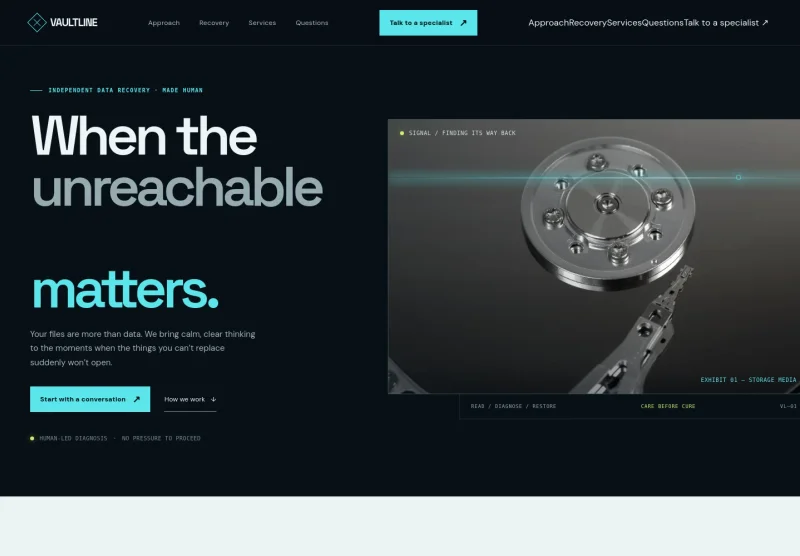 Data Recovery Service Website Template