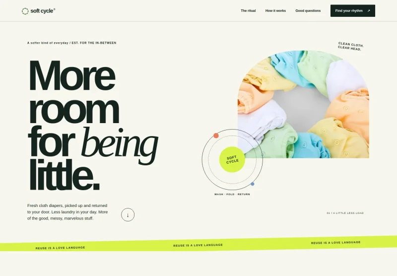 Diaper Service Website Template