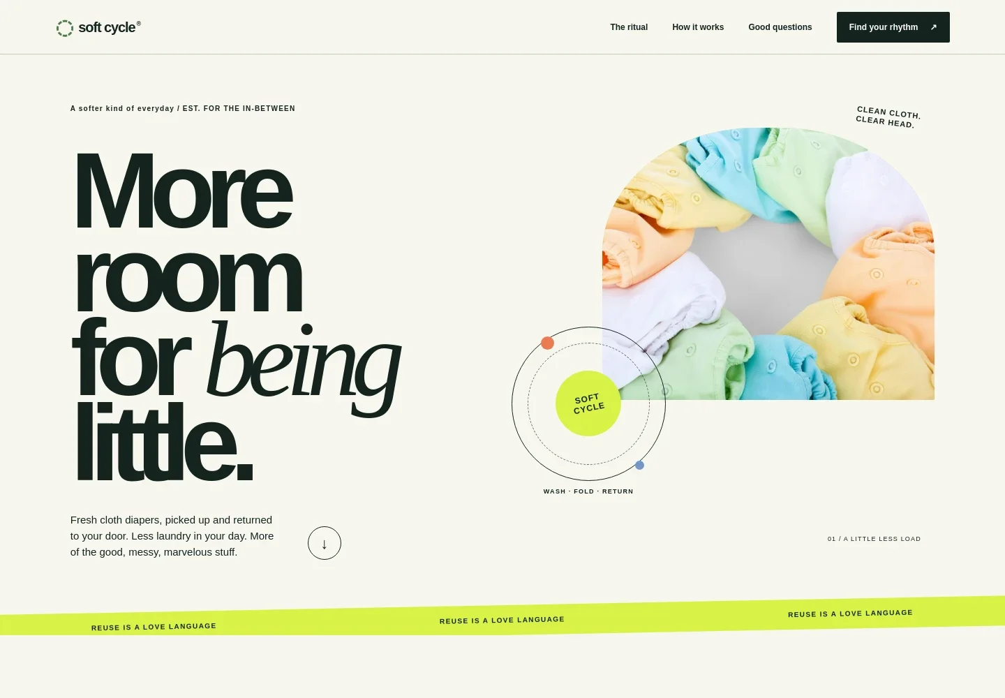 Diaper Service Website Template