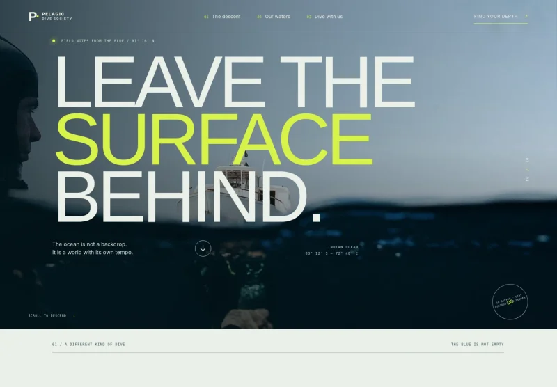 Dive Shop Website Template
