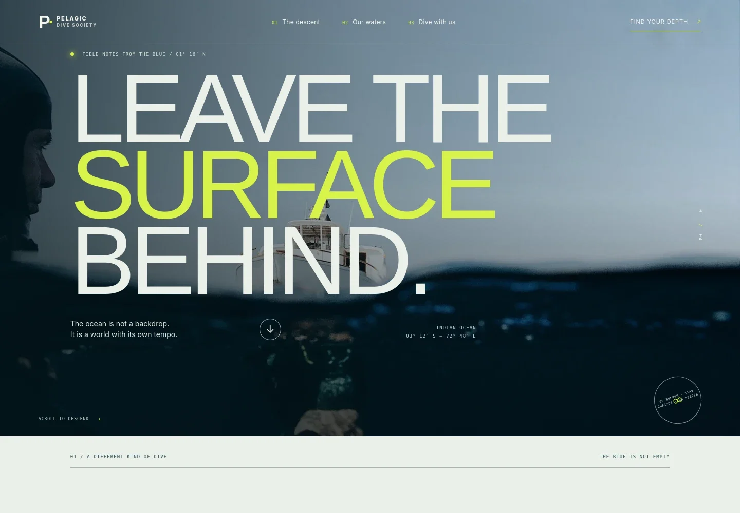 Dive Shop Website Template