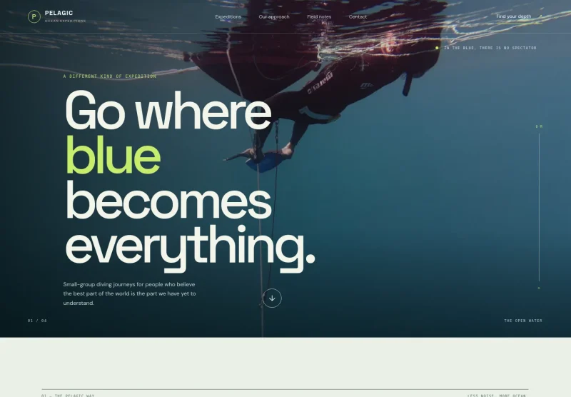 Diving Website Template