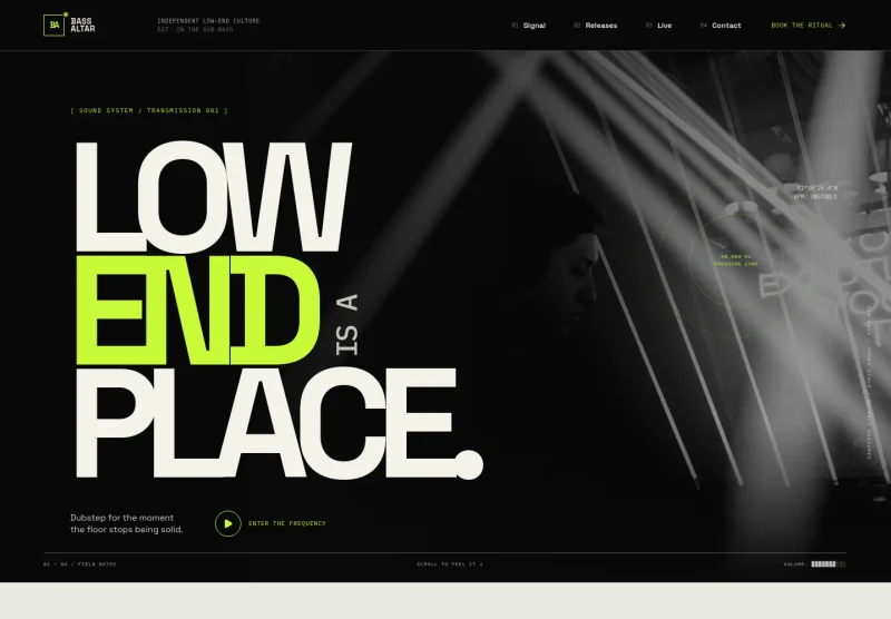 Dubstep Artist Website Template