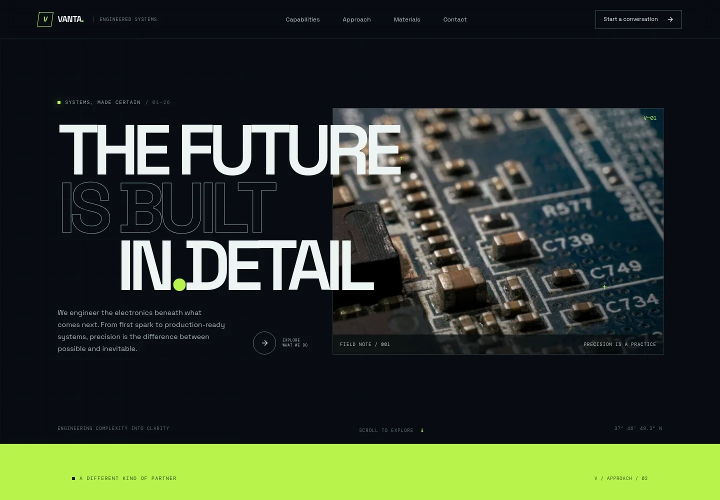 Electronics Manufacturer Website Template
