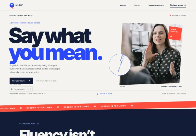 English Courses Website Template