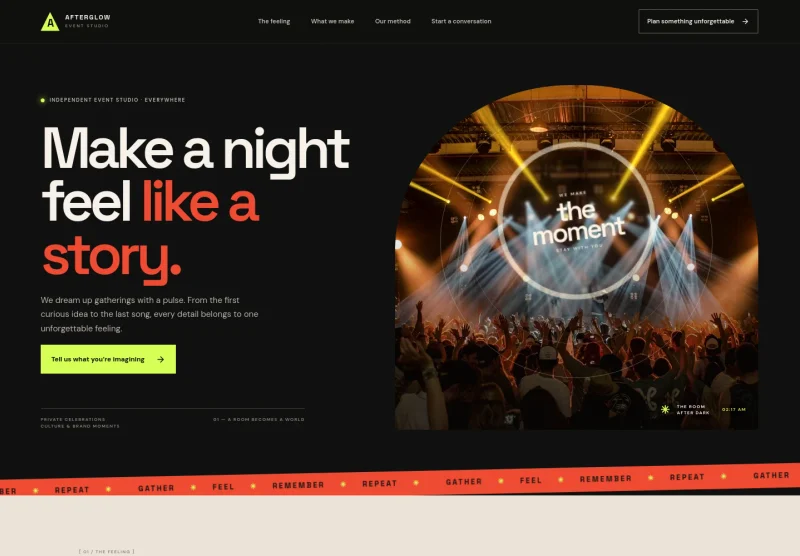 Entertainment Event Planner Website Template