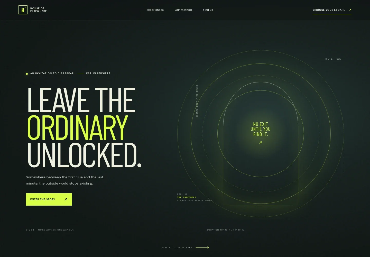 Escape Room Website Template