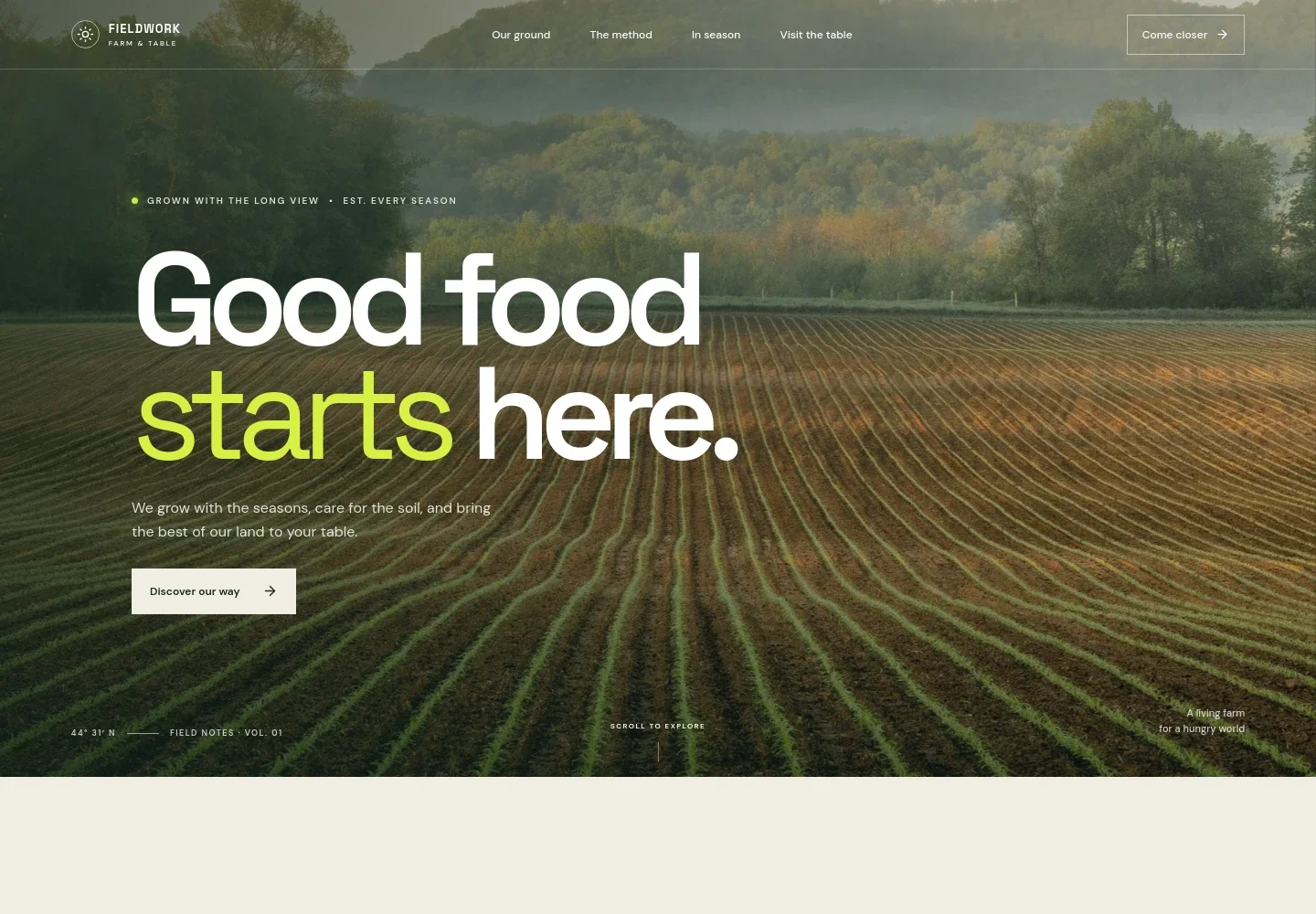 Farmer Website Template
