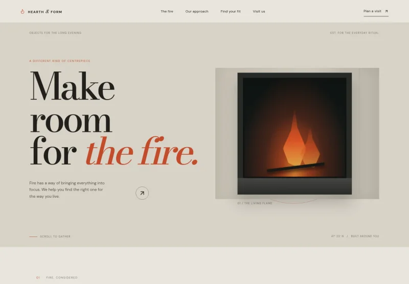 Fireplace Store Website Template