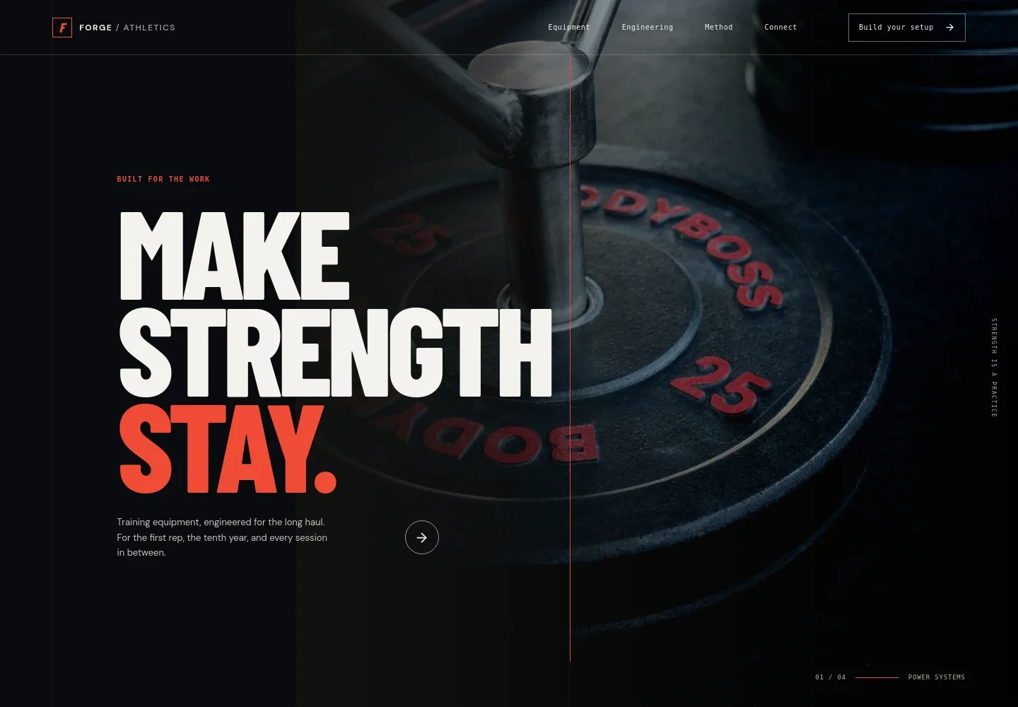 Fitness Equipment Website Template