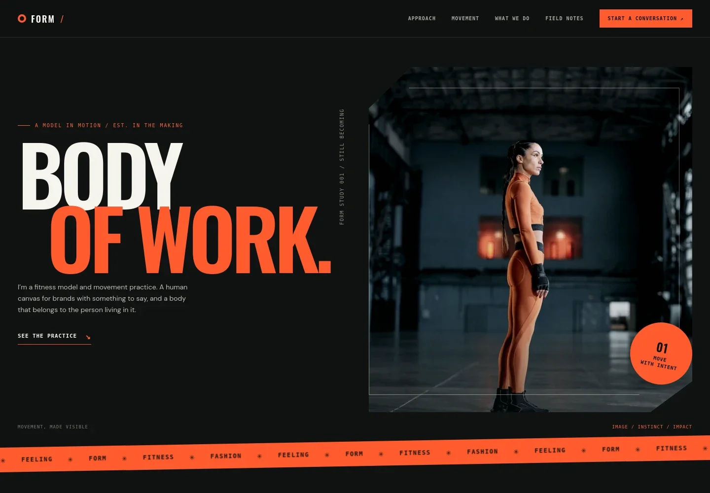 Fitness Model Website Template