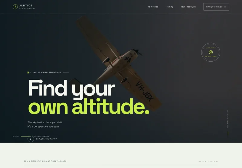 Flying School Website Template