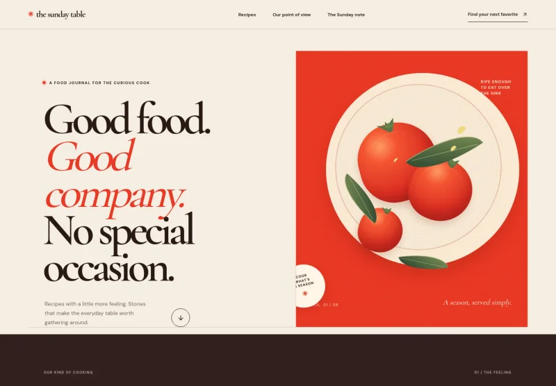 Food Blog Website Template