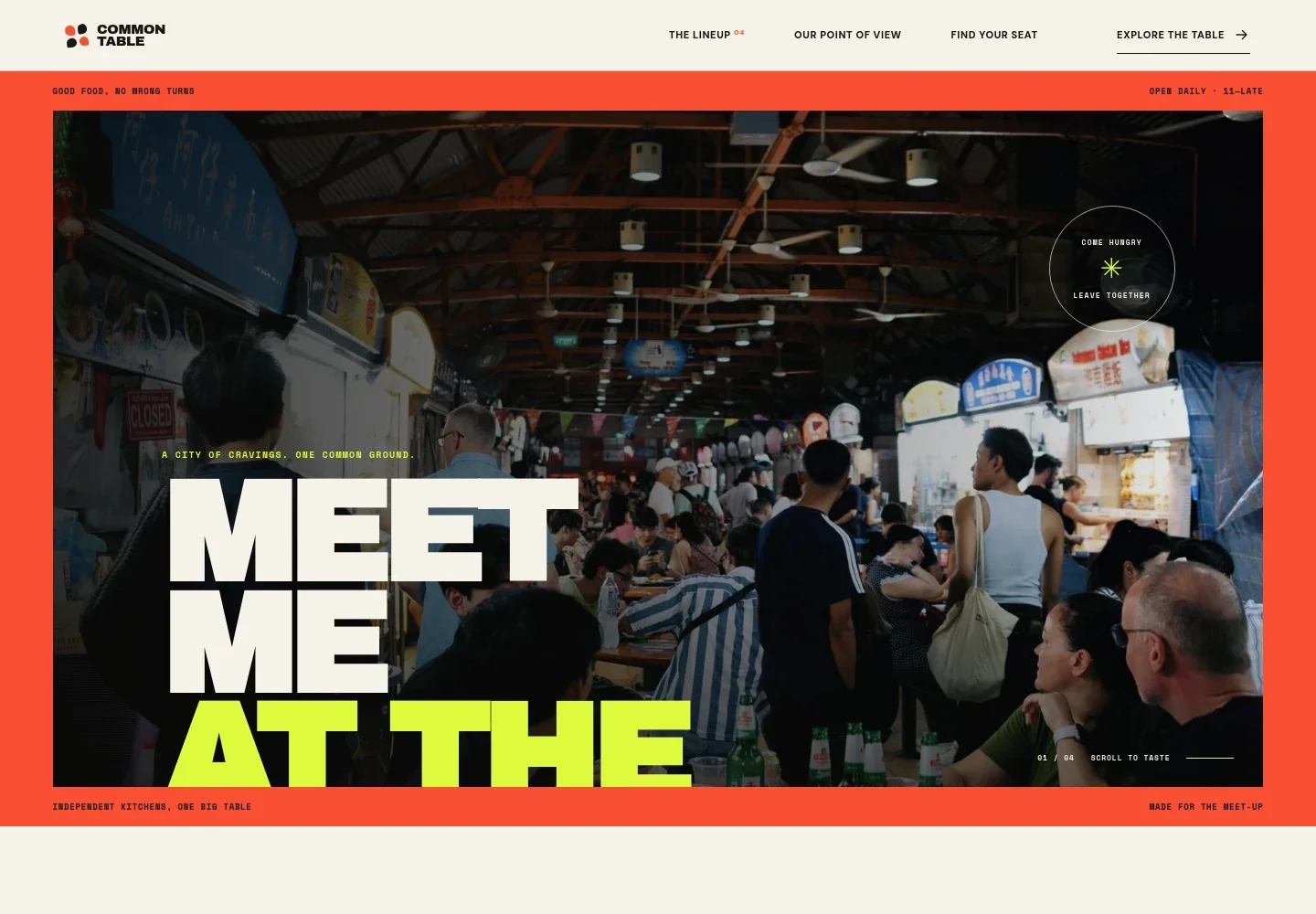 Food Court Website Template