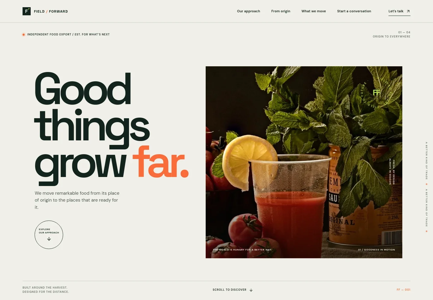 Food Export Website Template