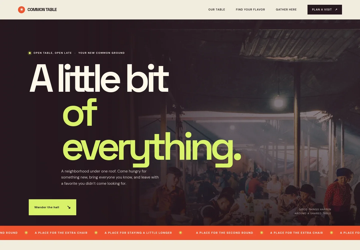 Food Hall Website Template