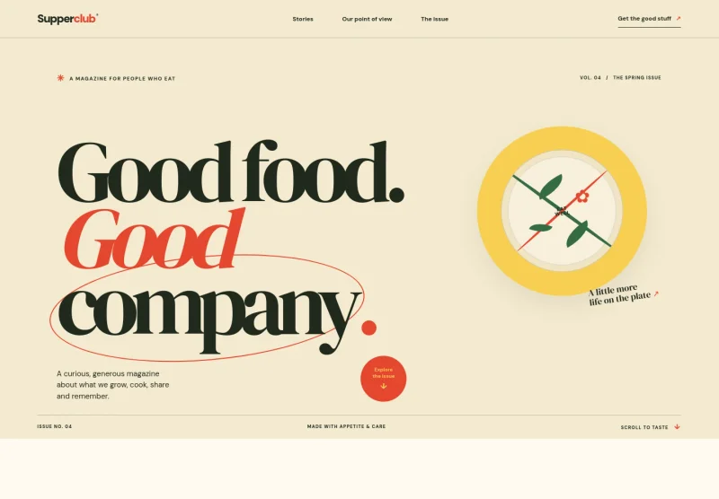 Food Magazine Website Template