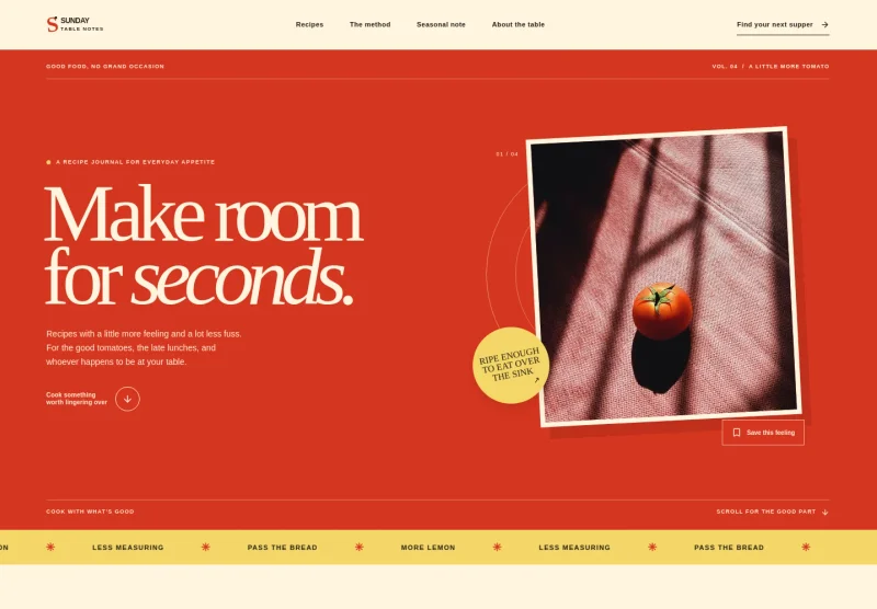 Food Recipes Website Template
