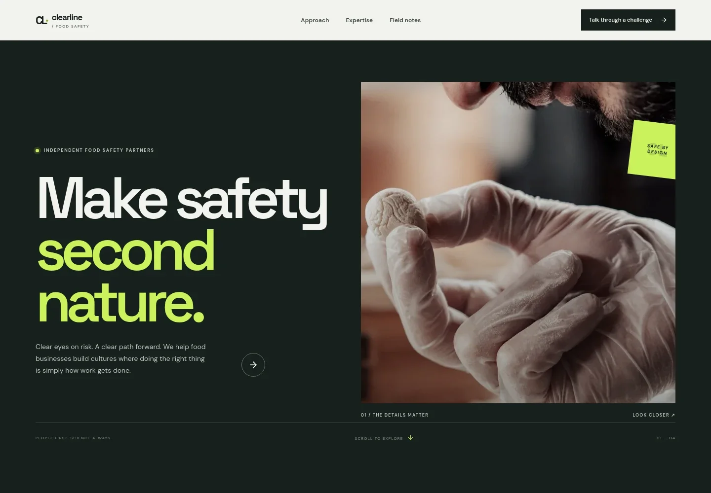 Food Safety Consultant Website Template