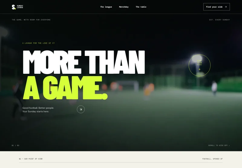 Football League Website Template