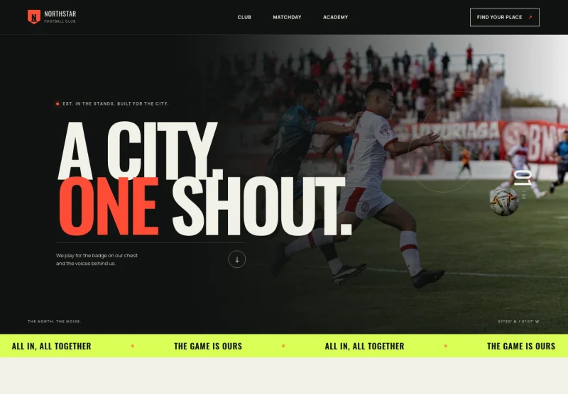 Football Team Website Template