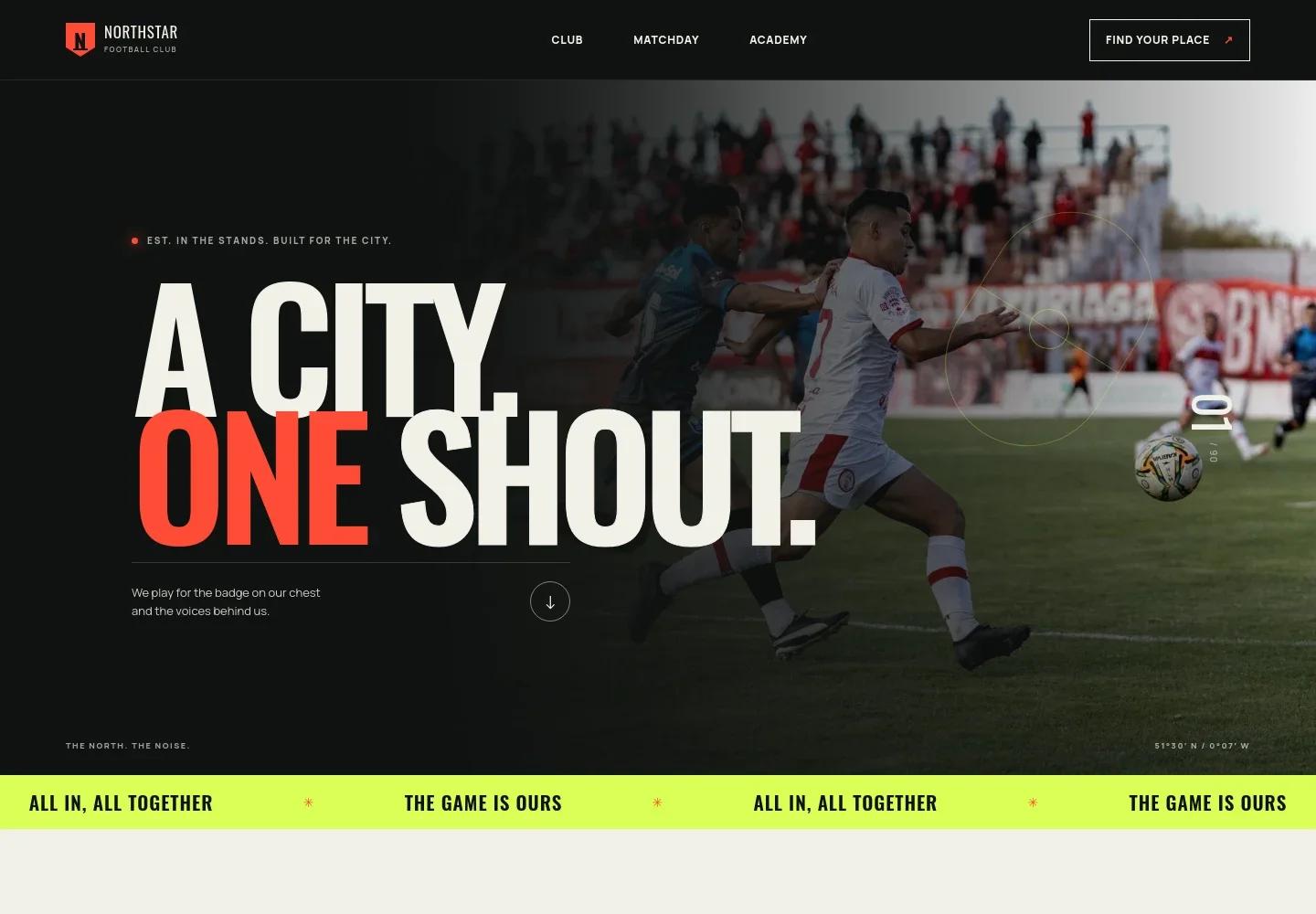 Football Team Website Template