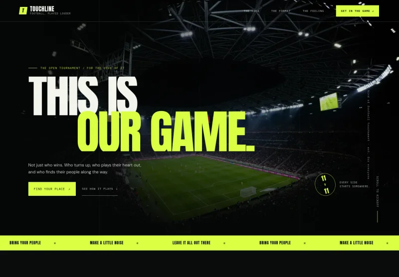 Football Tournament Website Template