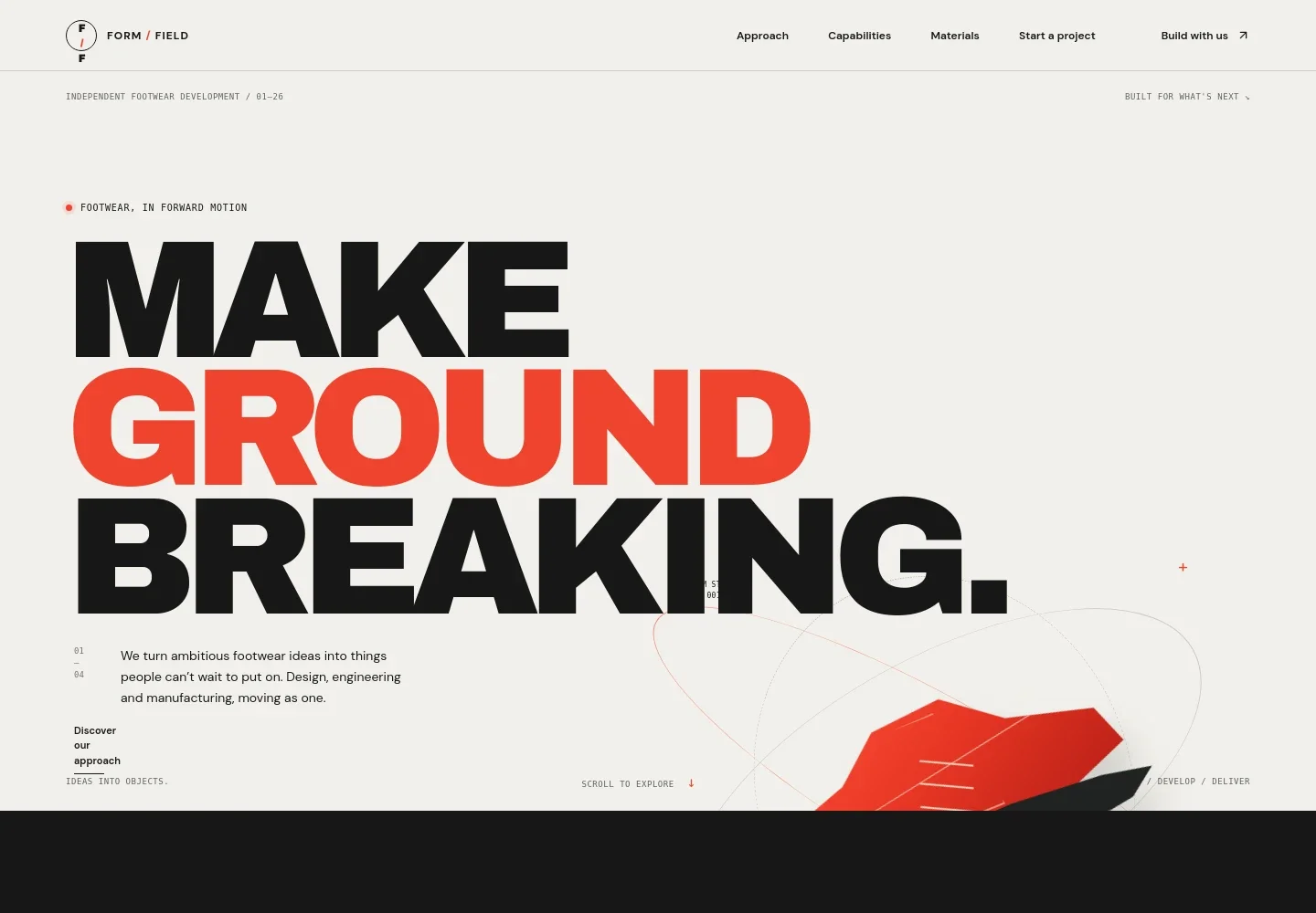 Footwear Manufacturer Website Template