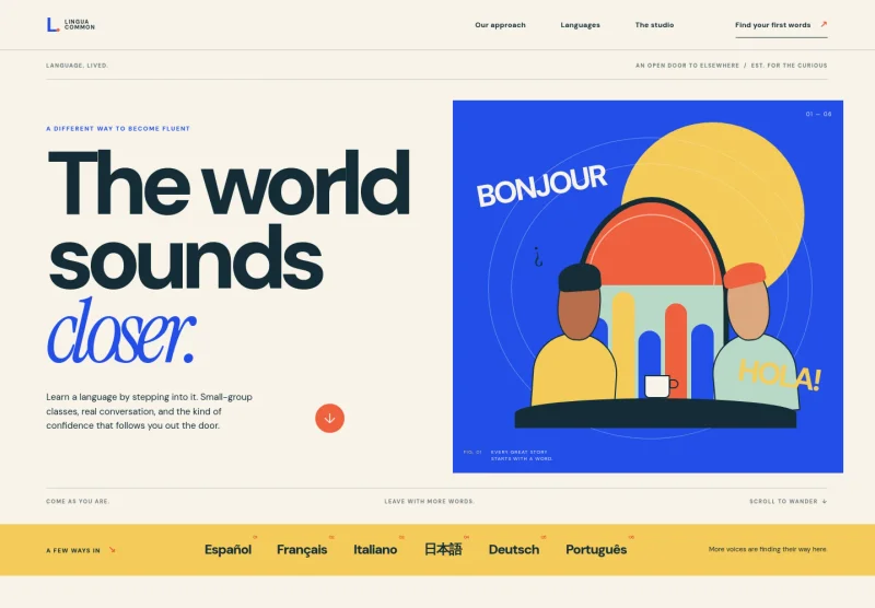 Foreign Language Education Website Template
