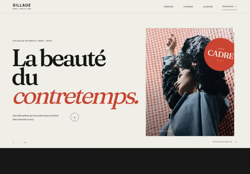French Fashion Brand Website Template