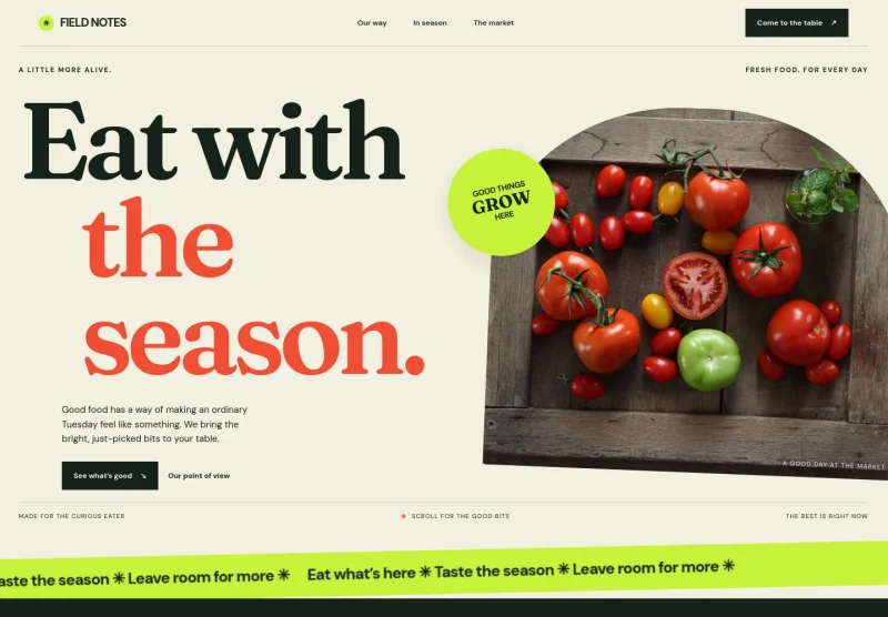 Fresh Food Website Template