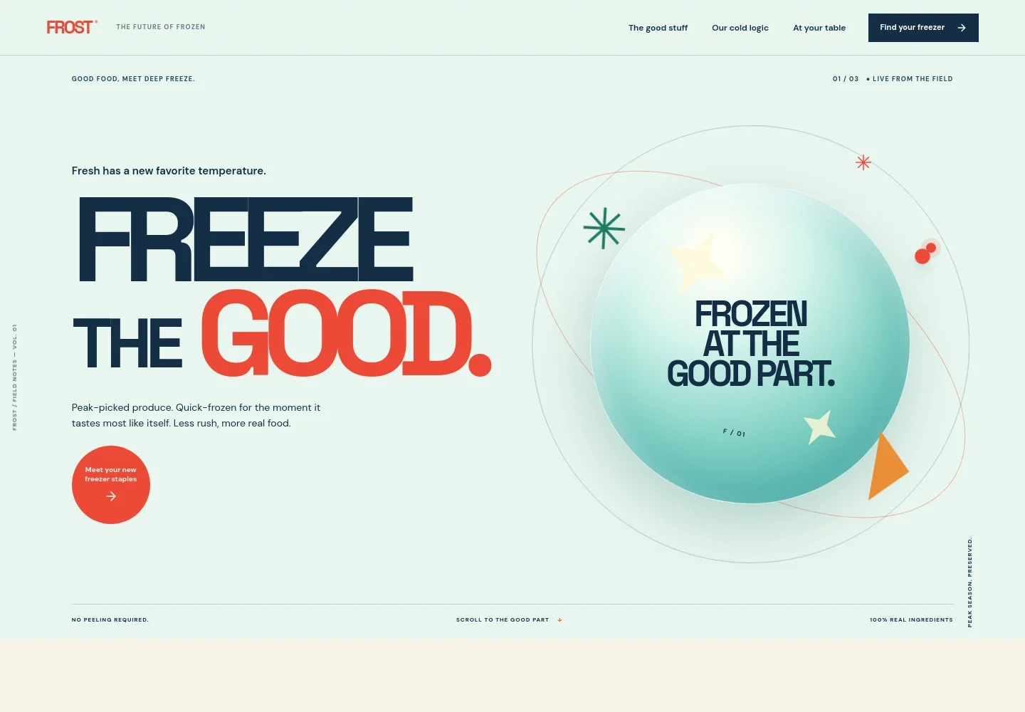 Frozen Food Website Template