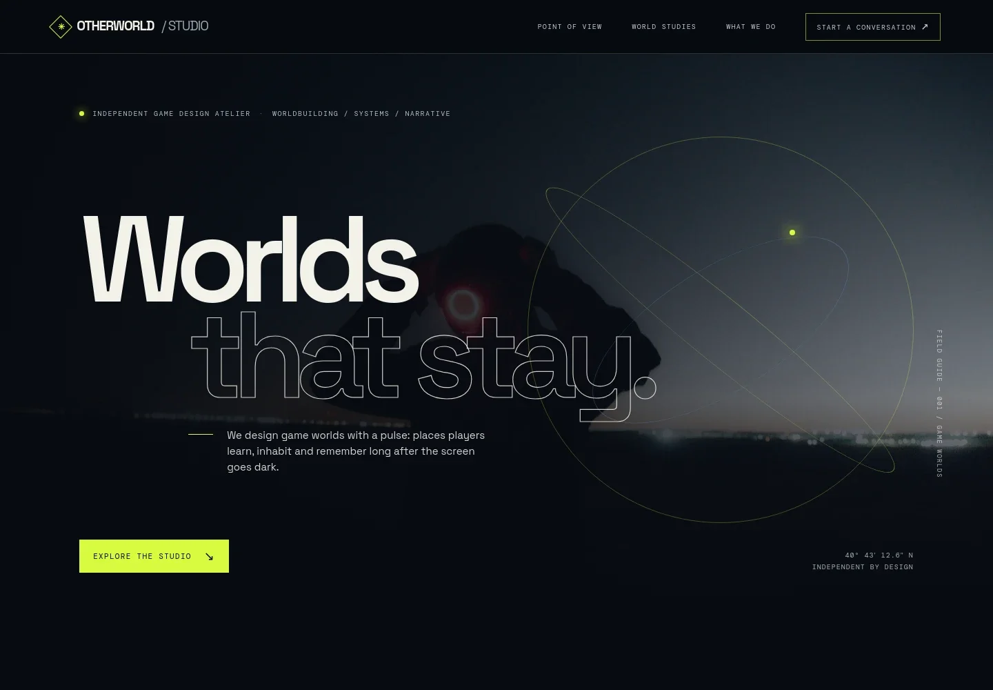 Game Design Website Template