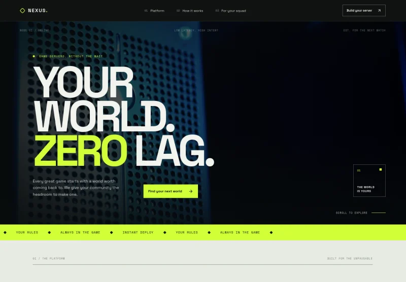 Game Hosting Website Template