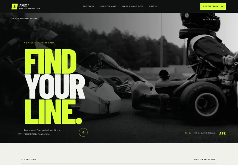 Go-karting Venue Website Template