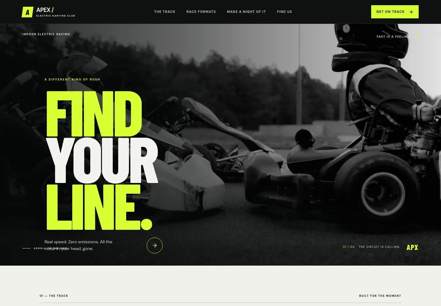 Go-karting Venue Website Template