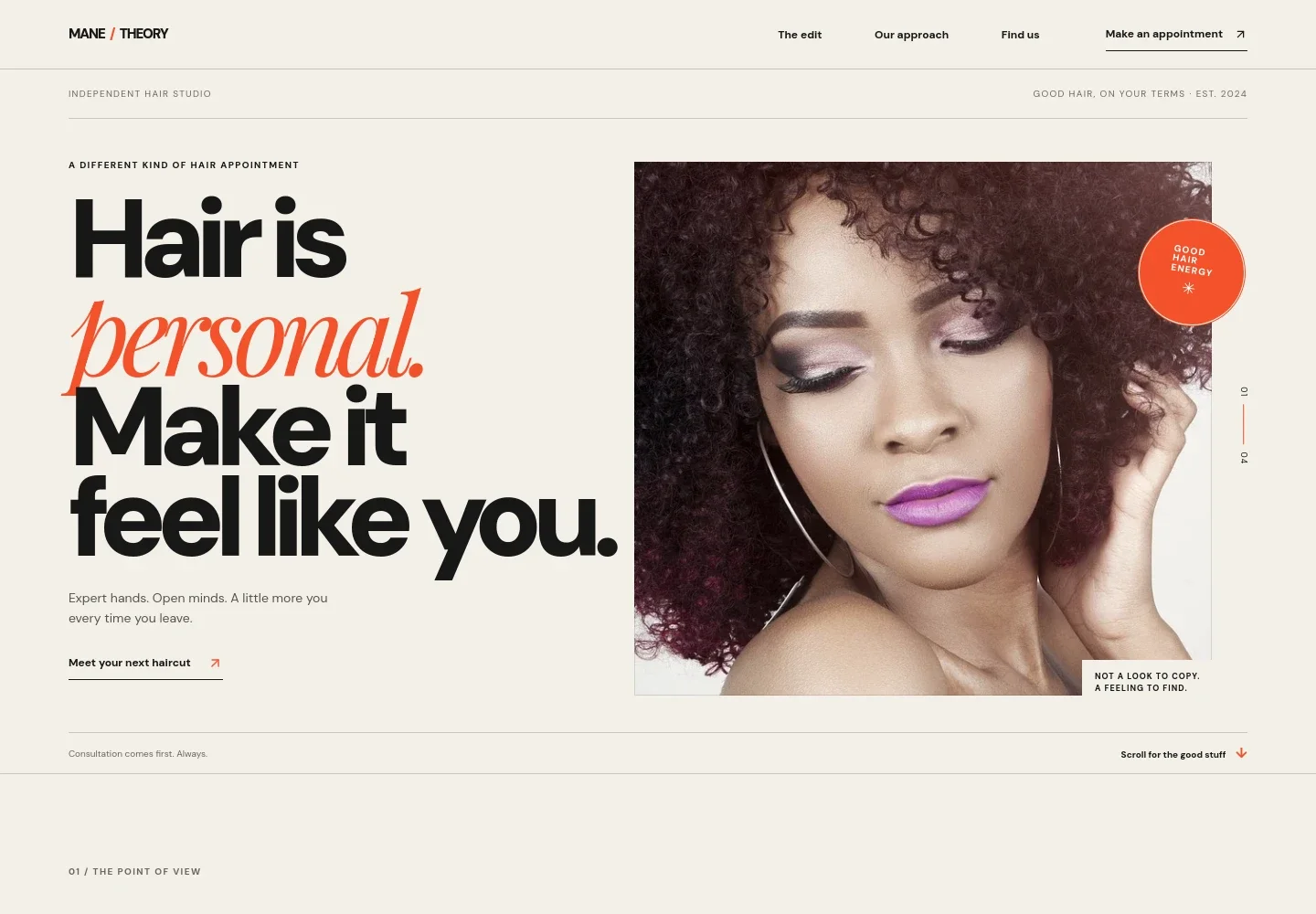 Hair And Beauty Website Template