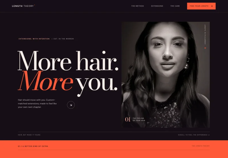 Hair Extensions Website Template