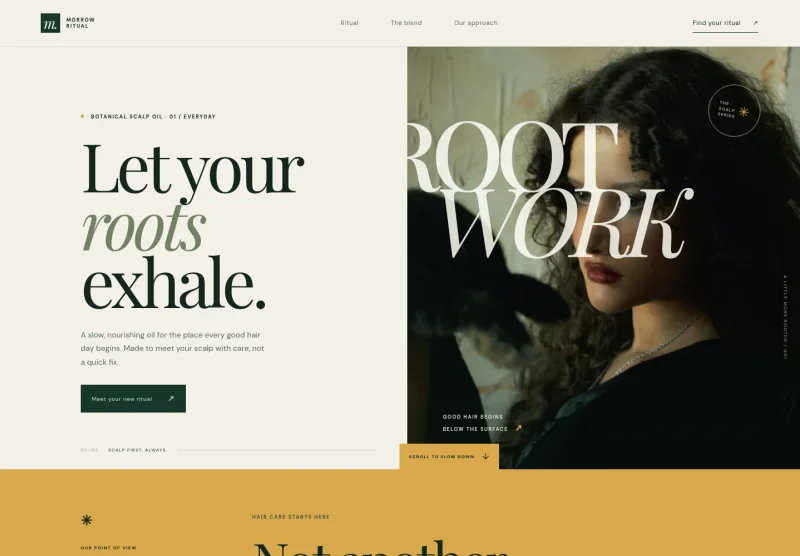Hair Oil Website Template