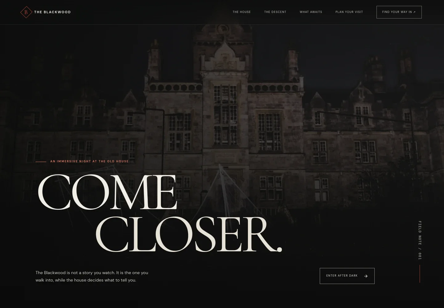 Haunted House Website Template