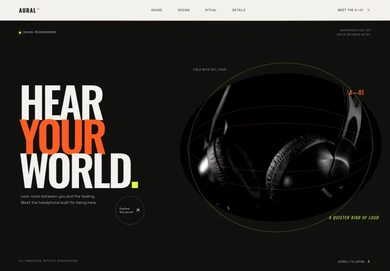 Headphones Website Template