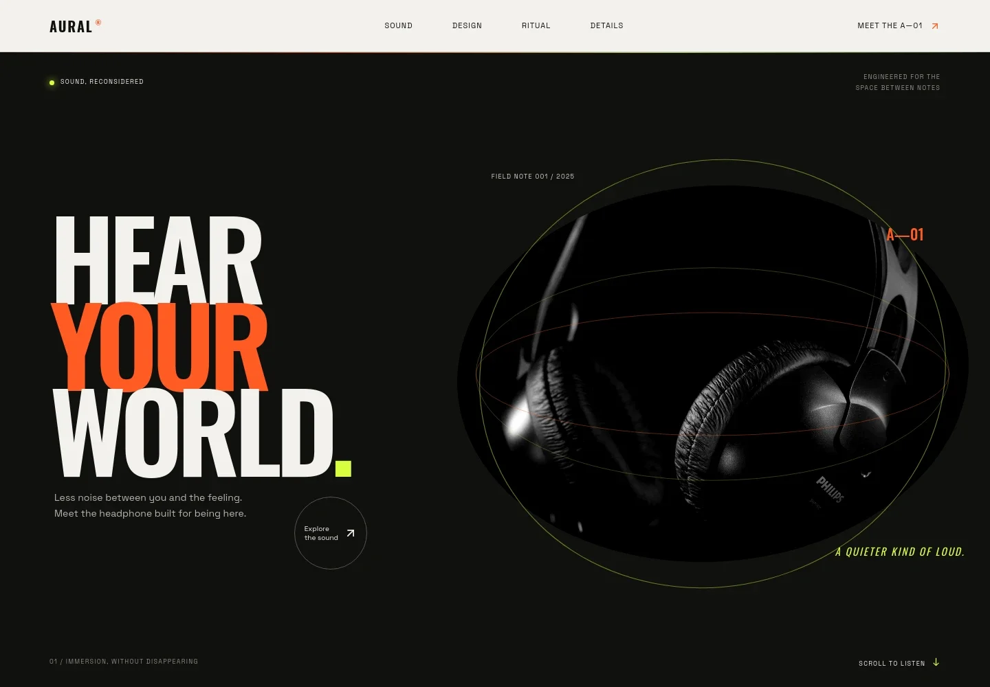 Headphones Website Template